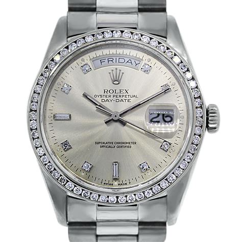 18k white gold rolex